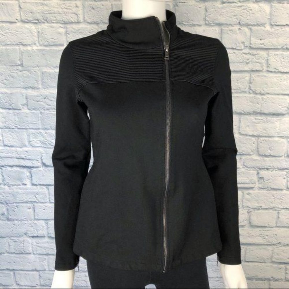 THE BASE | Black Zip Up Jacket Size Medium